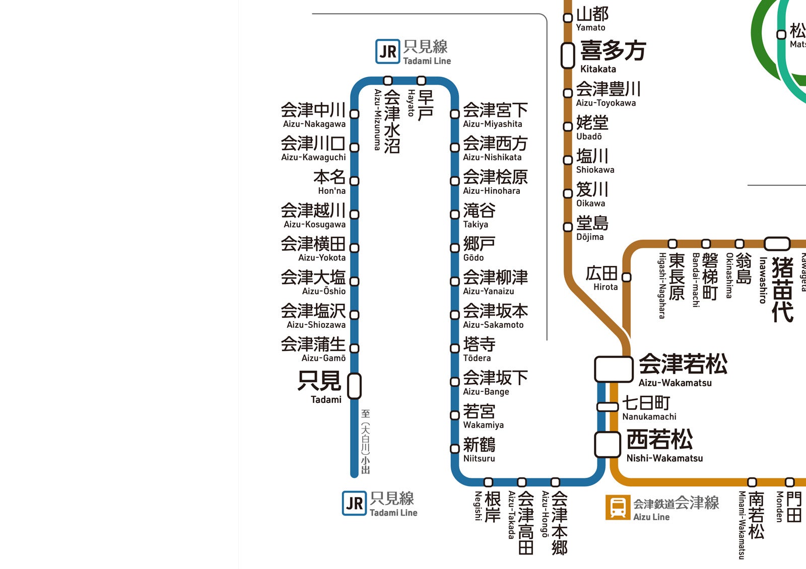 福島県鉄道路線図（デジタル版） | カワツル商店(本店旧館)